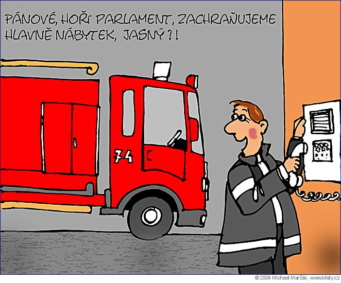 Michael Marčák: Pánové, hoří parlament, zachraňujeme hlavně nábytek, jasný ?!
