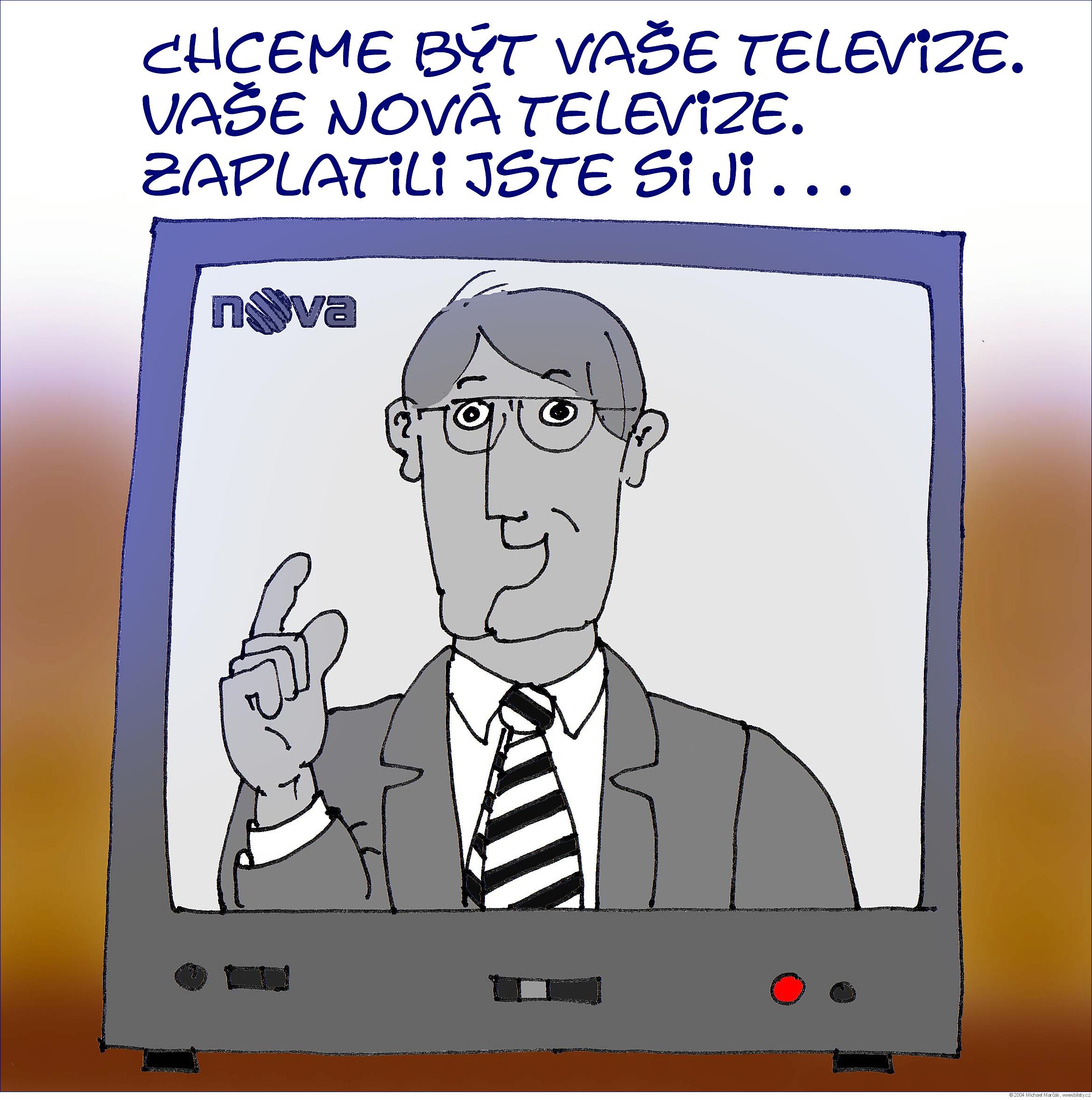 Michael Marčák: Chceme být vaše televize. Vaše Nová televize. Zaplatili jste si ji ...