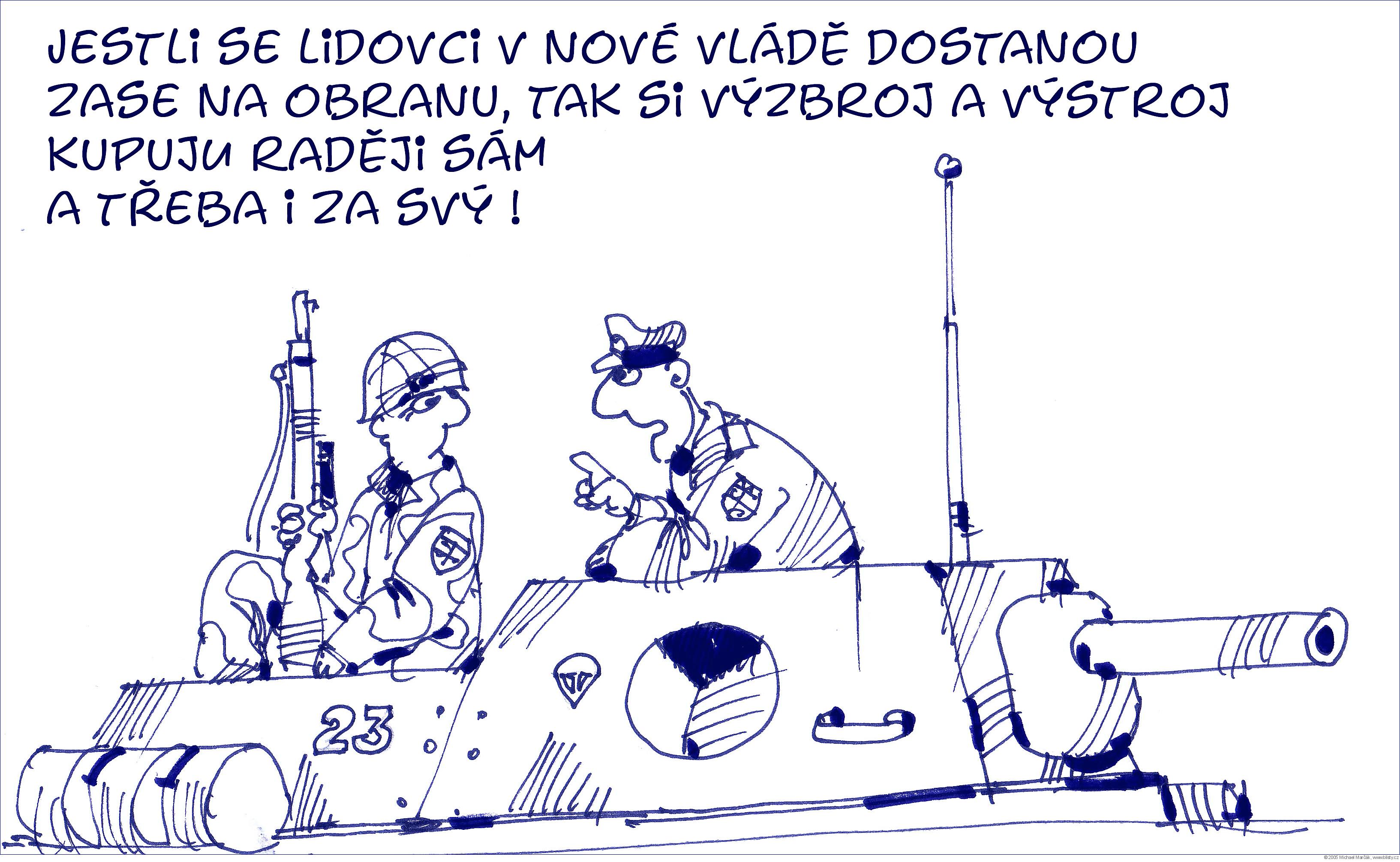 Michael Marčák: Jestli se lidovci v nové vládě dostanou zase na obranu, tak si výzbroj a výstroj kupuju raději sám a třeba i za svý !