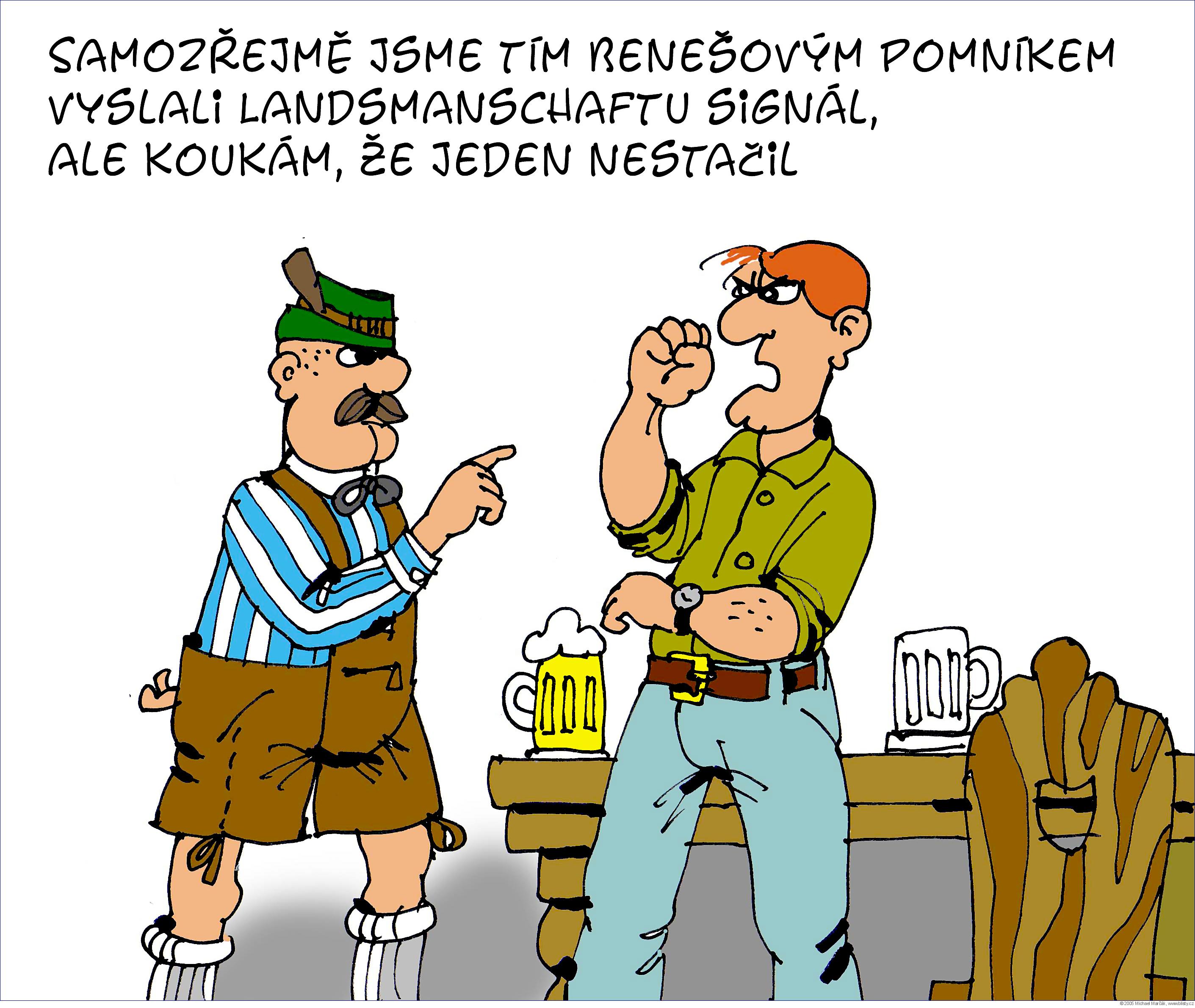 Michael Marčák: Samozřejmě jsme  tím Benešovým pomníkem vyslali Landsmanschaftu signál, ale koukám, že jeden nesačil...