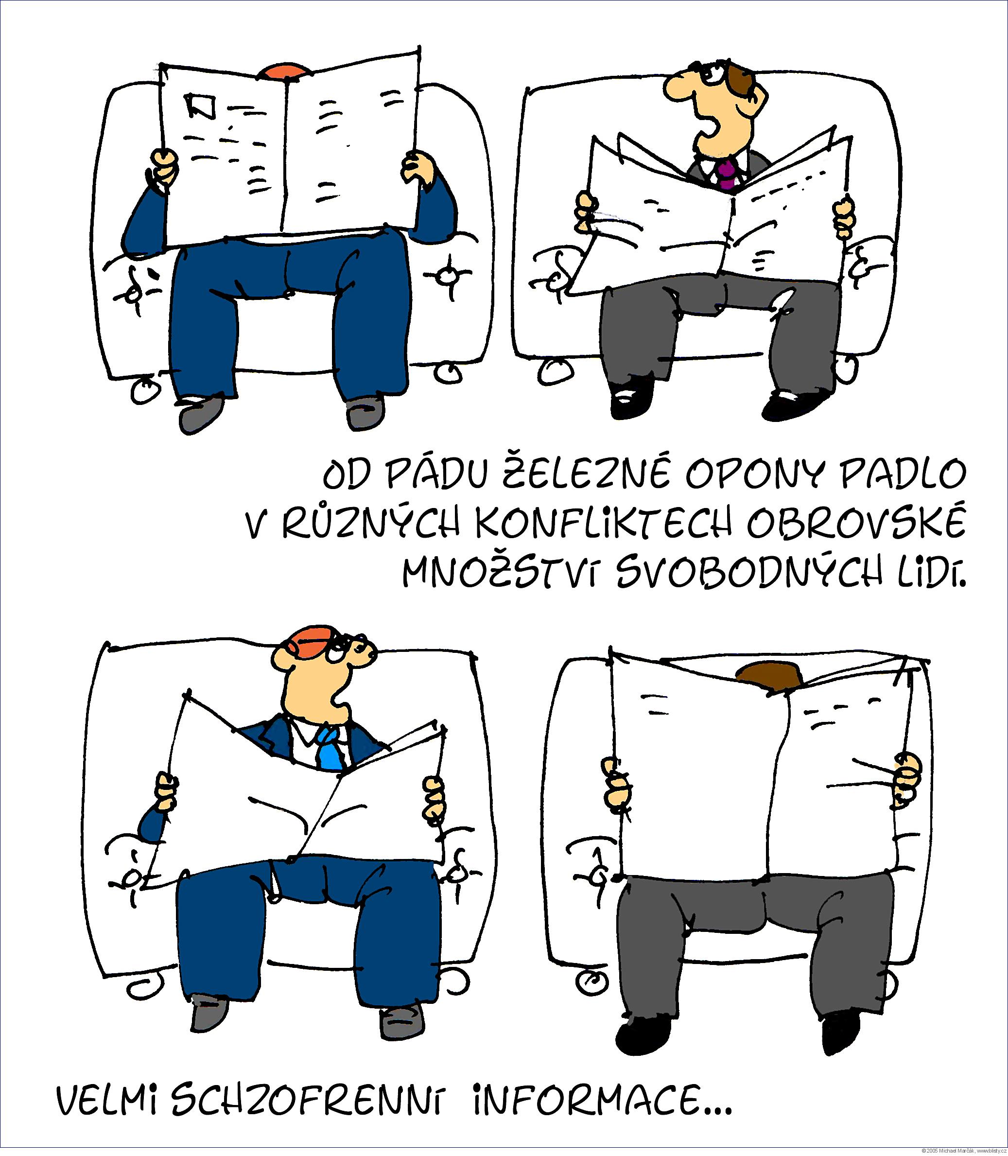 Michael Marčák: Od pádu železné opony padlo v různých konfliktech obrovské množství svobodných lidí. Velmi schizofrenní informace...