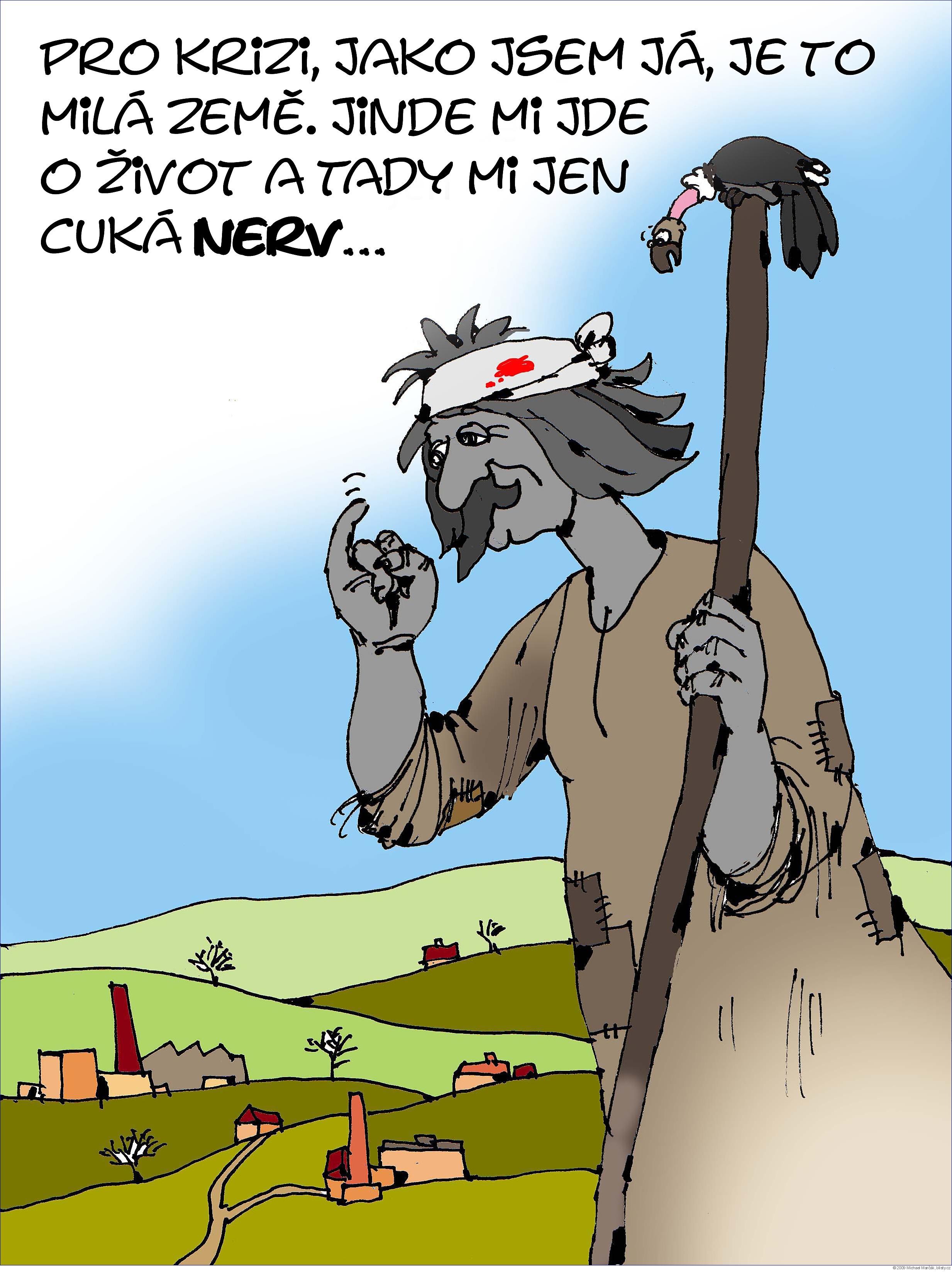 Michael Marčák: Pro Krizi, jako jsem já, je to milá země. Jinde mi jde o život a tady mi jen cuká NERV...