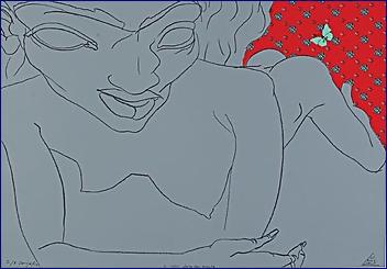 Boris Jirků, z cyklu Dolce far niente, 2005, serigrafie, 1000x700